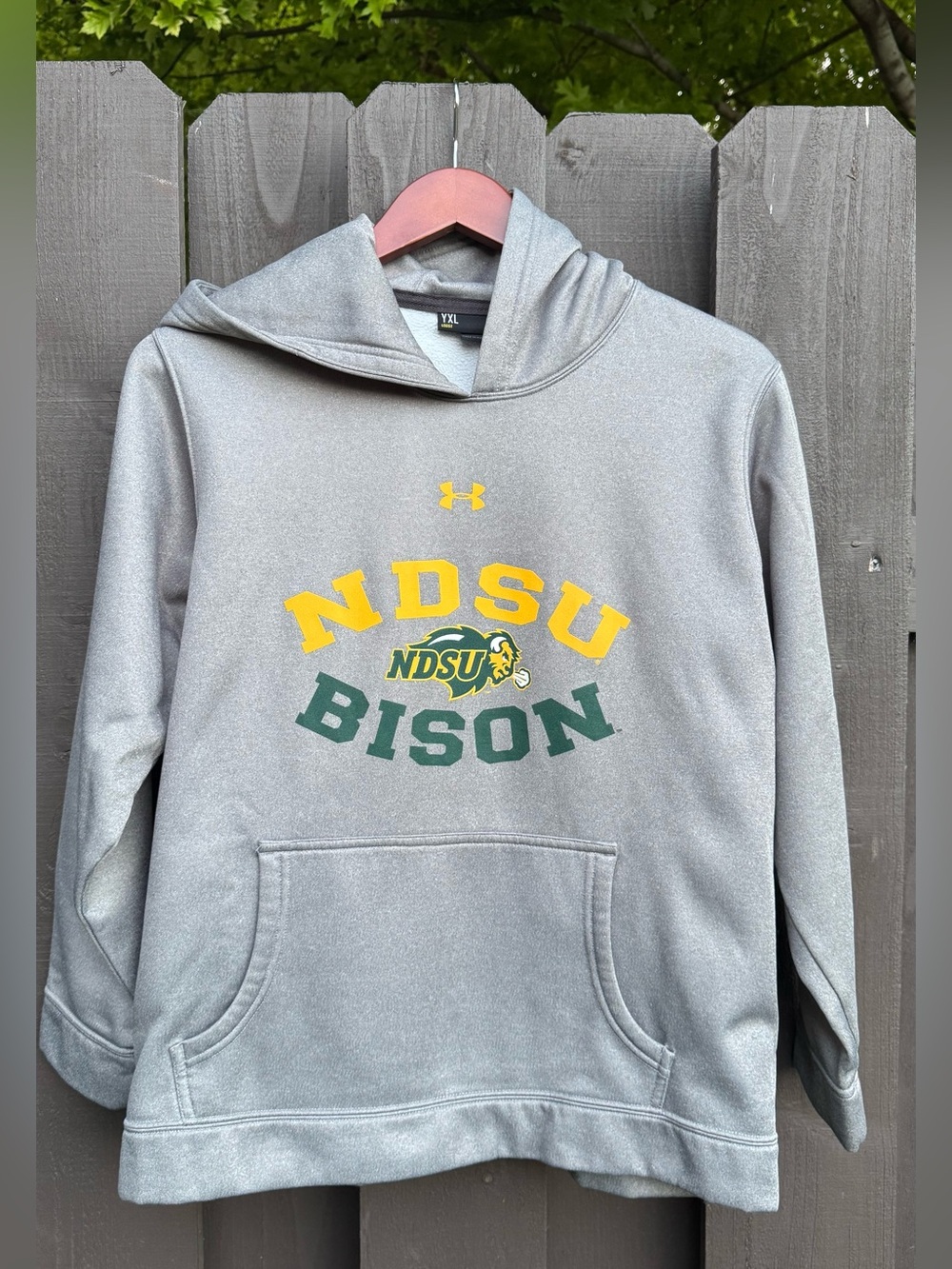 Under Armour NDSU Bison Gray Hoodie - Youth XL